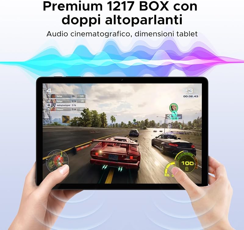 TAB G6 Android 16 Tablet 11 Pollici, 4G LTE 90Hz, 30GB RAM+256GB ROM/TF 2TB, Octa-Core Tablet con Sim, 8000mAh/Gemini AI/Widevine L1/13MP+5MP/OTG/BT5/FACE ID/Doppi altoparlanti/3.5mm Jack-Blu