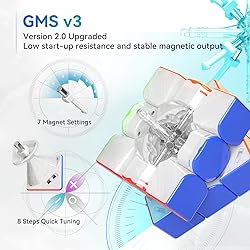 GAN 12 M Leap Frosted, 3x3 Stickerless Speed Cube