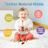 Hooku Montessori Pull String Toy Silicone Sensory Fine Motor Baby Toy view 3