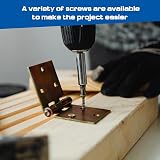 AMLOOPH Wood Screws Assortment 390pcs Mixed Self Tapping Countersunk Zinc Plated view 5