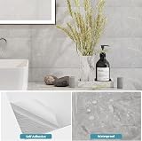 Warmiehomy Monet Grey Marble Effect Self-Adhesive Wall Tiles 60x30cm 10Pcs view 3