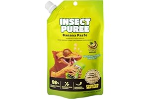 REPTIZOO FRIENDLY Crested Gecko Food Insect Puree, Fruit Mix Banana, Reptile Food Made with Fresh Insects 2.82oz