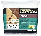 Deck Plus Wood Screws, Brown Exterior