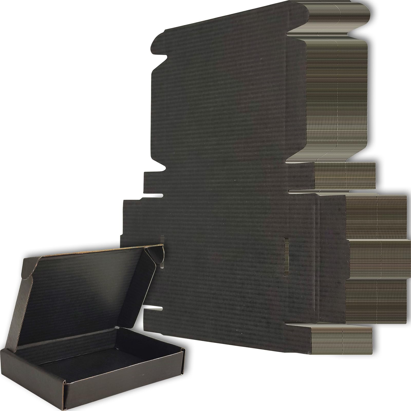 Photo 1 of Lmuze 6x4x1 inches Small Shipping Boxes Set of 50 - Black Mailer Corrugated Cardboard Boxes for Shipping Packaging Mailing Products