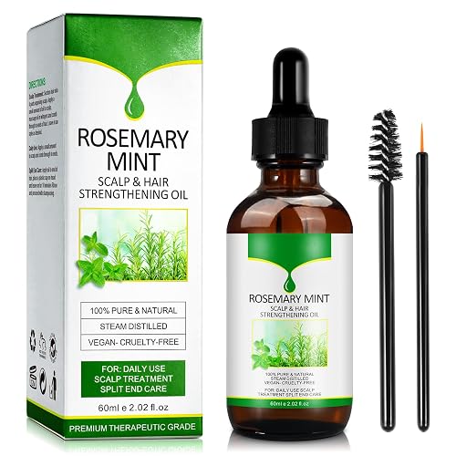 Find Back Rosemary Mint Essential Oil for Hari Growth & Skin Care, Improve Hair Loss and Nourishes Scalp, Oil, Promotes Eyebrow Growth, 60ml, Pack of 1