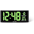 AcuRite 75155M 14.5" Large Green LED Digital Clock Inch