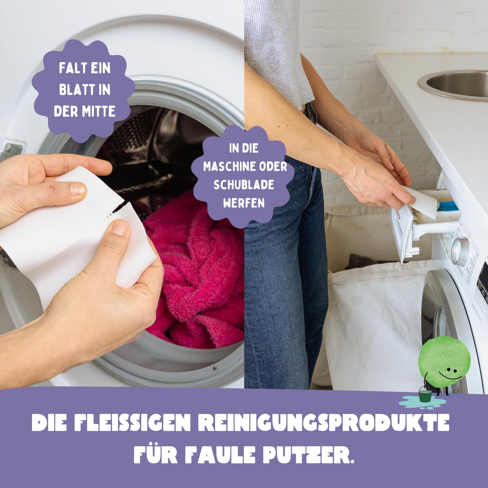 YOKUU Probiotische Reisewaschmittel Blätter | 64 Ladungen | Lavendel | Ökologische Waschblätter Schwarze & Weiße Wäsche | Ultra-Konzentriert, Vordosiert & Wasserlöslich 5