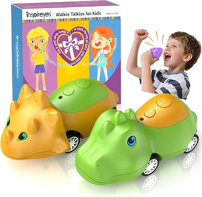 Inspireyes Kids Walkie Talkies 2 Pack Dinosaur Toys 3 7 48H Rechargeable
