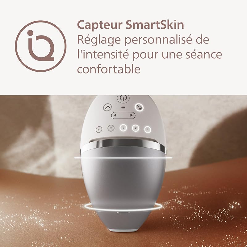 Lumea série 8000 - épilateur à lumière pulsée, alternative à l'épilation laser, technologie SenseIQ, 3 embouts pour le corps, le visage et les zones de précision, BRI946/00