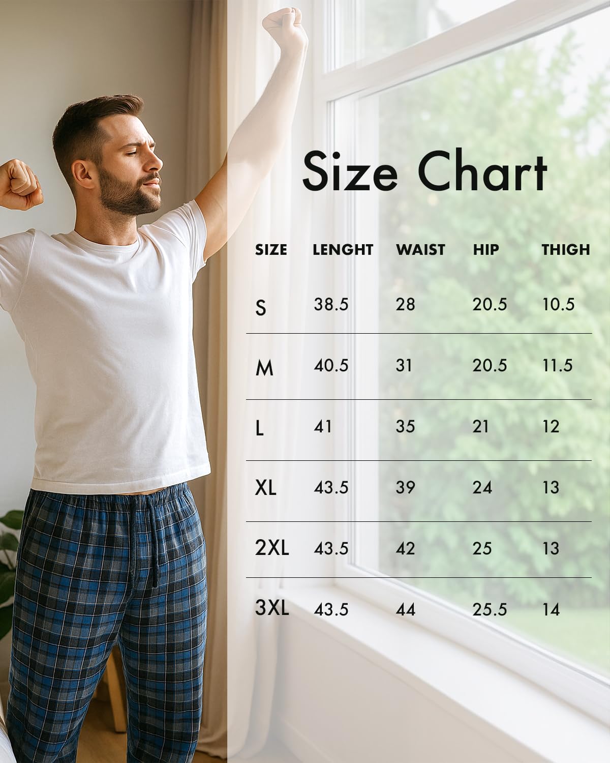 Active Club Men’s Flannel Pajama Pants – Soft Sleep & Lounge Pants with Pockets & Adjustable Drawstring – Plaid Lounge Bottoms (Navy Blue Plaid, Medium)