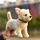 LIUHONGFEI Simulated Chihuahua Plush Toy, Realistic Dog Doll, Children's, Limbs Without Aluminum Wire, Unable to Stand Firmly on the Table
