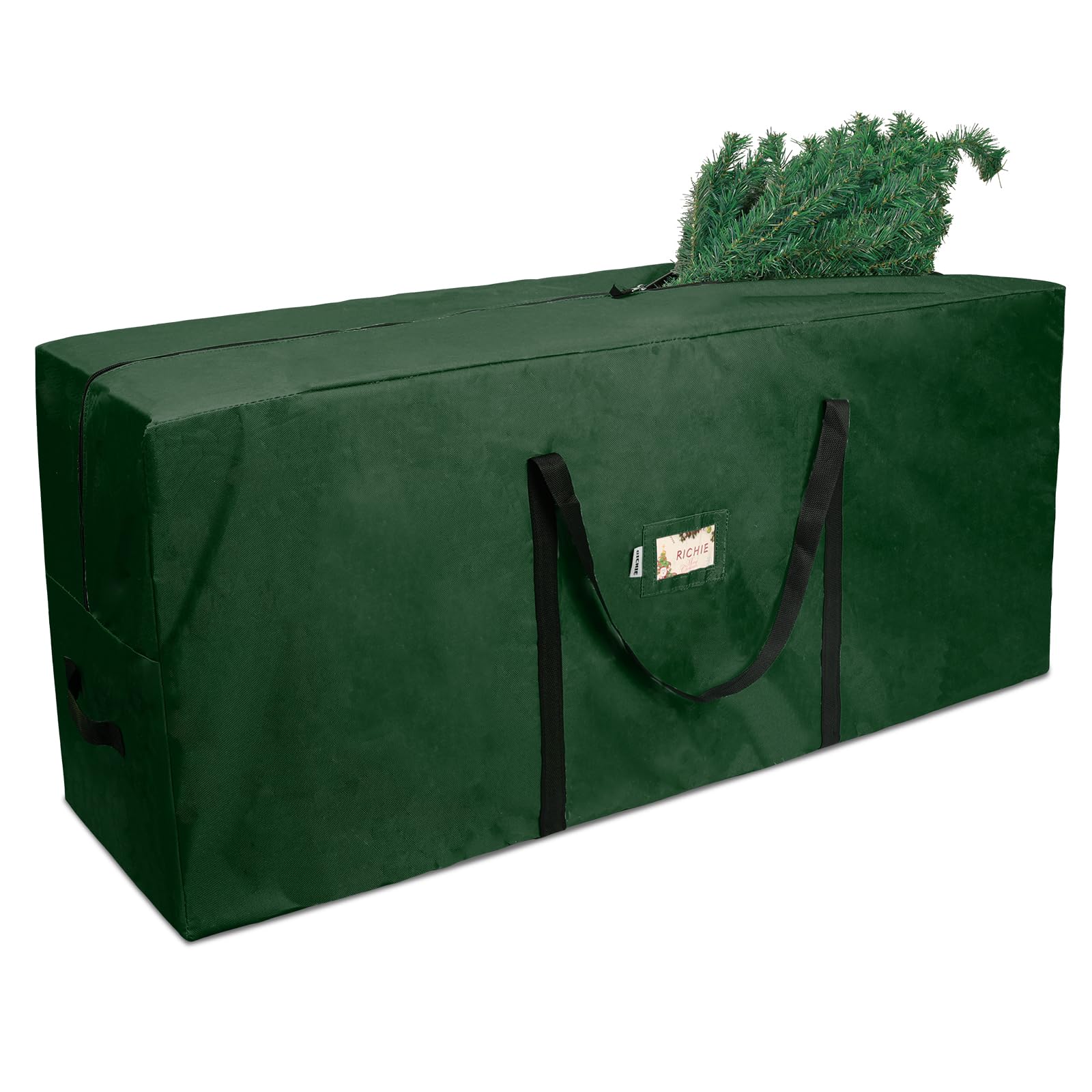 Photo 1 of RICHIE Christmas Tree Storage Bag 9 ft, Fits Up to 9 Foot Artificial Trees, 600D Oxford Tear-proof Xmas Tree Bag, Reinforced Handles & Zippered & Durable, Holiday Decoration Storage Bags, Green