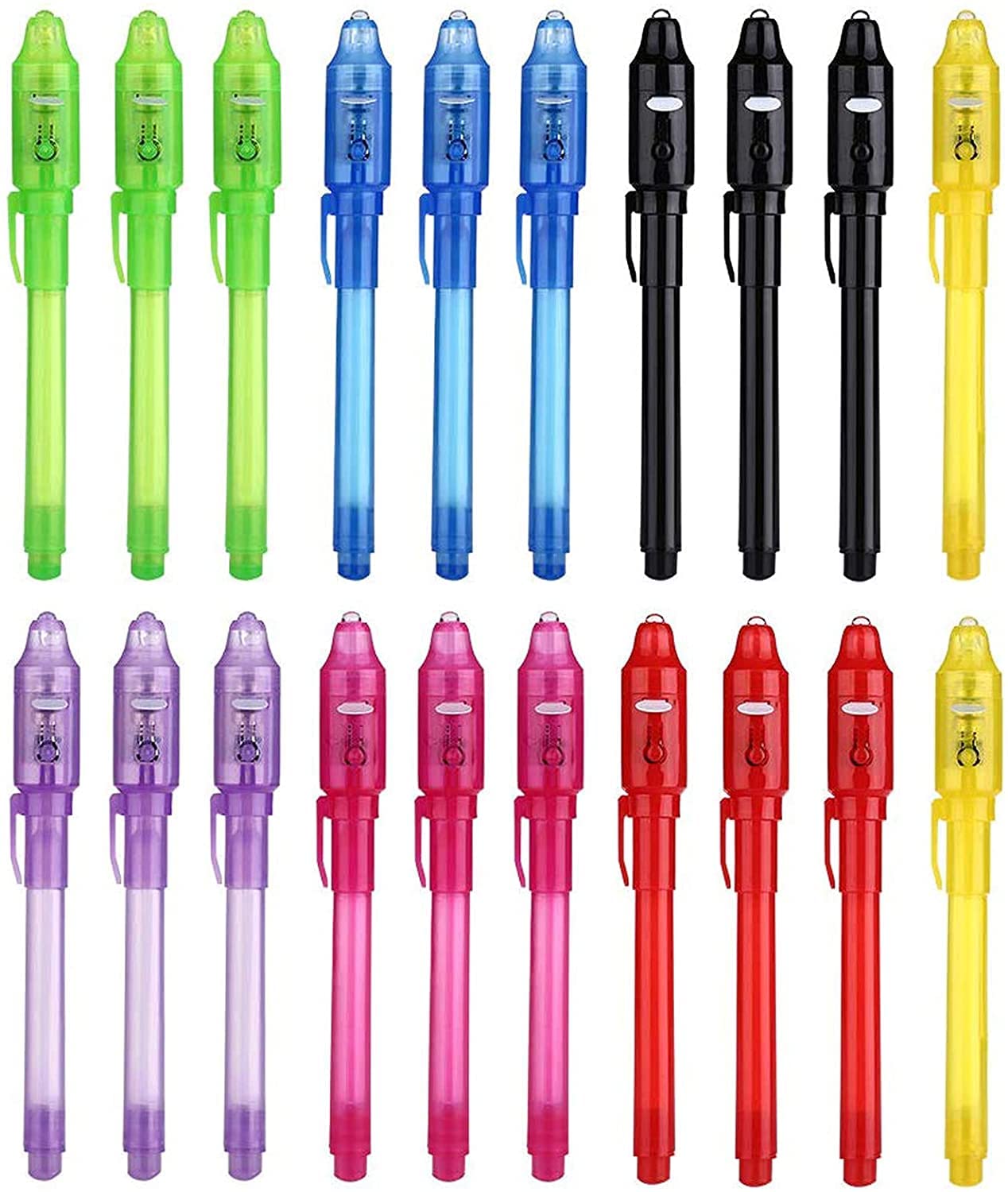 DazSpirit Invisible Ink Pens, 20pcs Spy Pens with UV Light for Kids Party Bag Filler, Magic Marker Invisible Ink for Kids to Write Secret Message, Party Favors Bag Stuffer