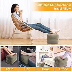 Inflatable Foot Rest Pillow for Travel - Adjustable