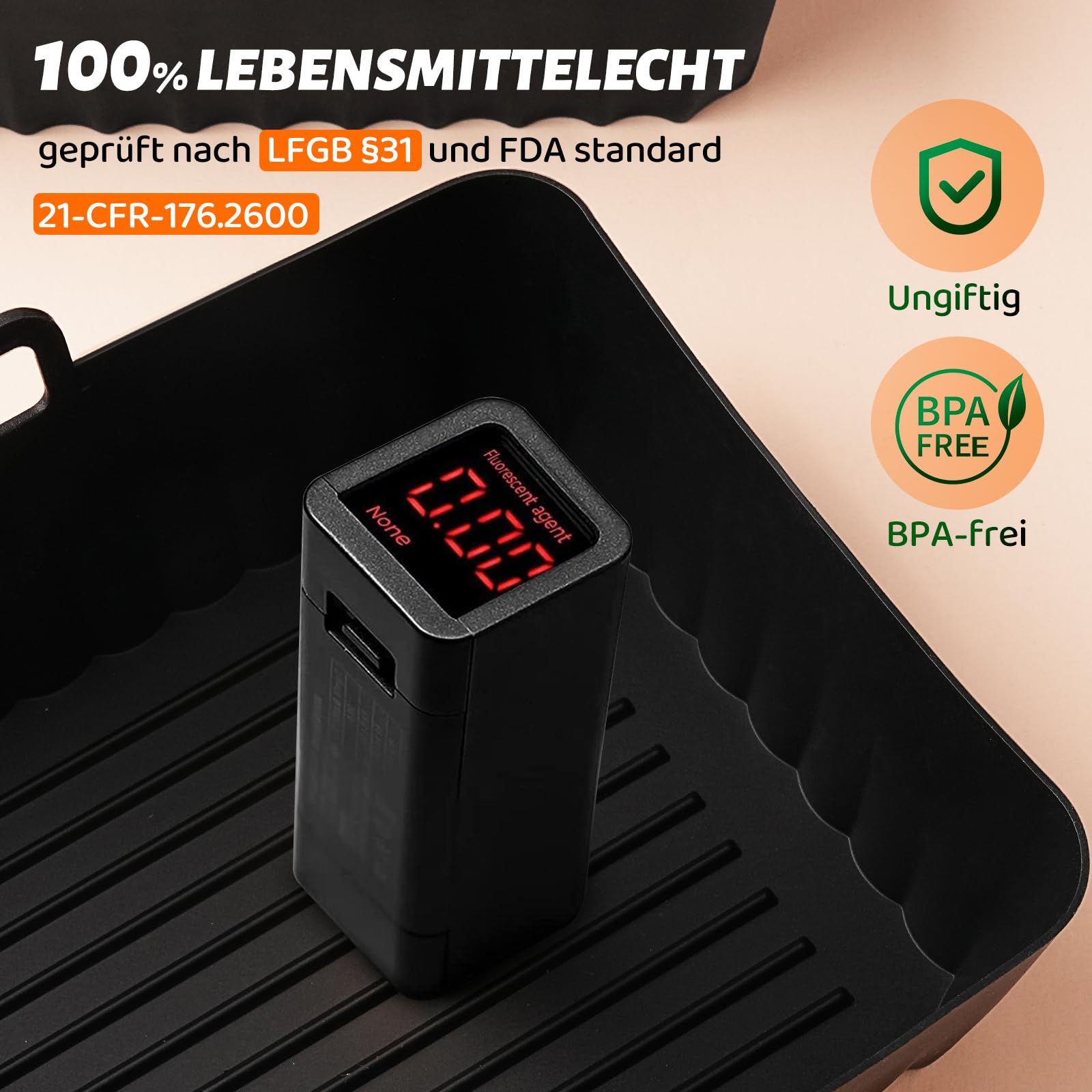 Ninja Heißluftfritteuse Zubehör - Airfryer Zubehör Set für Ninja Foodi Max Dual Zone AF400EU/AF300EU, AF400EUCP, DZ400EU, 7,6L–9,5L | BPA-frei, Spülmaschinenfest, Wiederverwendbar 2