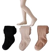 Colorful Childhood Baby Girls Tights Cotton Cable Knit Footed Pantyhose Baby Stockings Toddler Leggings 3 Pairs