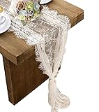 10 Pcs White Lace Table Runner 14 x 120 Inch
