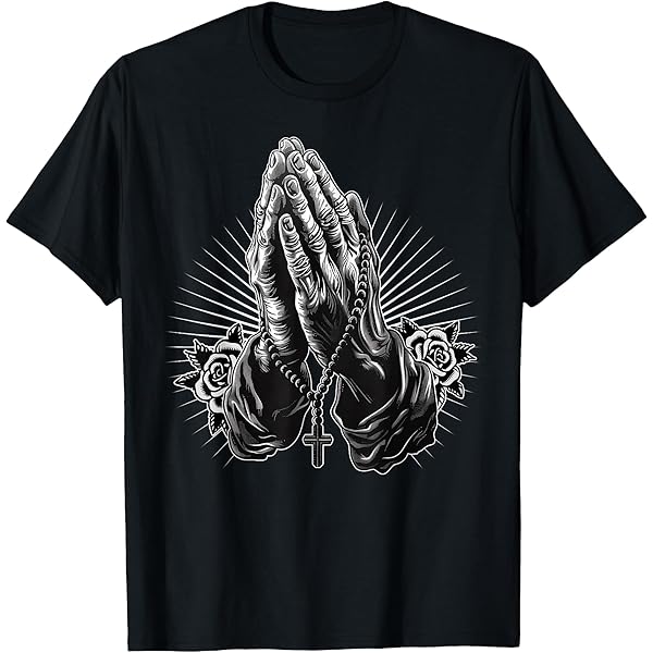 Amazon.com: Prayer Hands Catholic Christian Chicano Tattoo Rosary