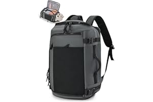 Nixjoro 6x13x17 inch Personal Bag Canada Flight Approved 180° Full Open Travel Backpack with Shoe Laptop Compartment Expandab