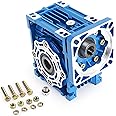 CNCTOPBAOS NMRV040 Worm Gearbox Speed Reducer Ratio 40:1 RV40 NMRV-040 Metal Gearheads Worm Gear Reducer for Nema34 Stepper Motor Servo Motor NMRV40 (40:1)