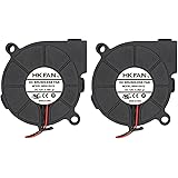 2pack 50mm x 15mm 5015 12V Dual Ball Bearing DC Brushless Cooling Blower Fan BB5015H12 with 2 Pin Terminal UL TUV