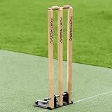 FORTRESS Spring Back Cricket Stumps 28in Pro English Ash Freestanding