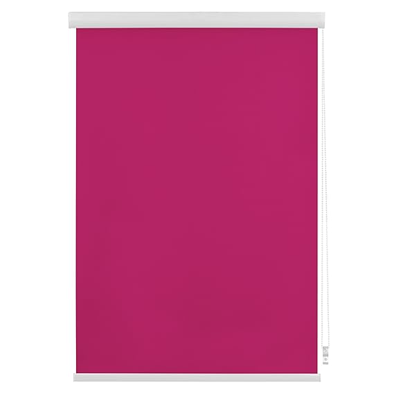 Lichtblick RVK.070.175.07 Thermo-Rollo Klebfix mit Kassette, ohne Bohren, Verdunkelung Fuchsia, 70 cm x 175 cm (B x L)