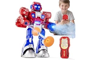 WATUDOU Robot Toys for Kids, Remote Control Robot for Kids Boys Girls, RC Robots Toy with Walking Singing Dancing Spraying Shooting, Birthday Christmas Toys Gifts for Age 3 4 5 6 7 8 Year Old Boys Girls