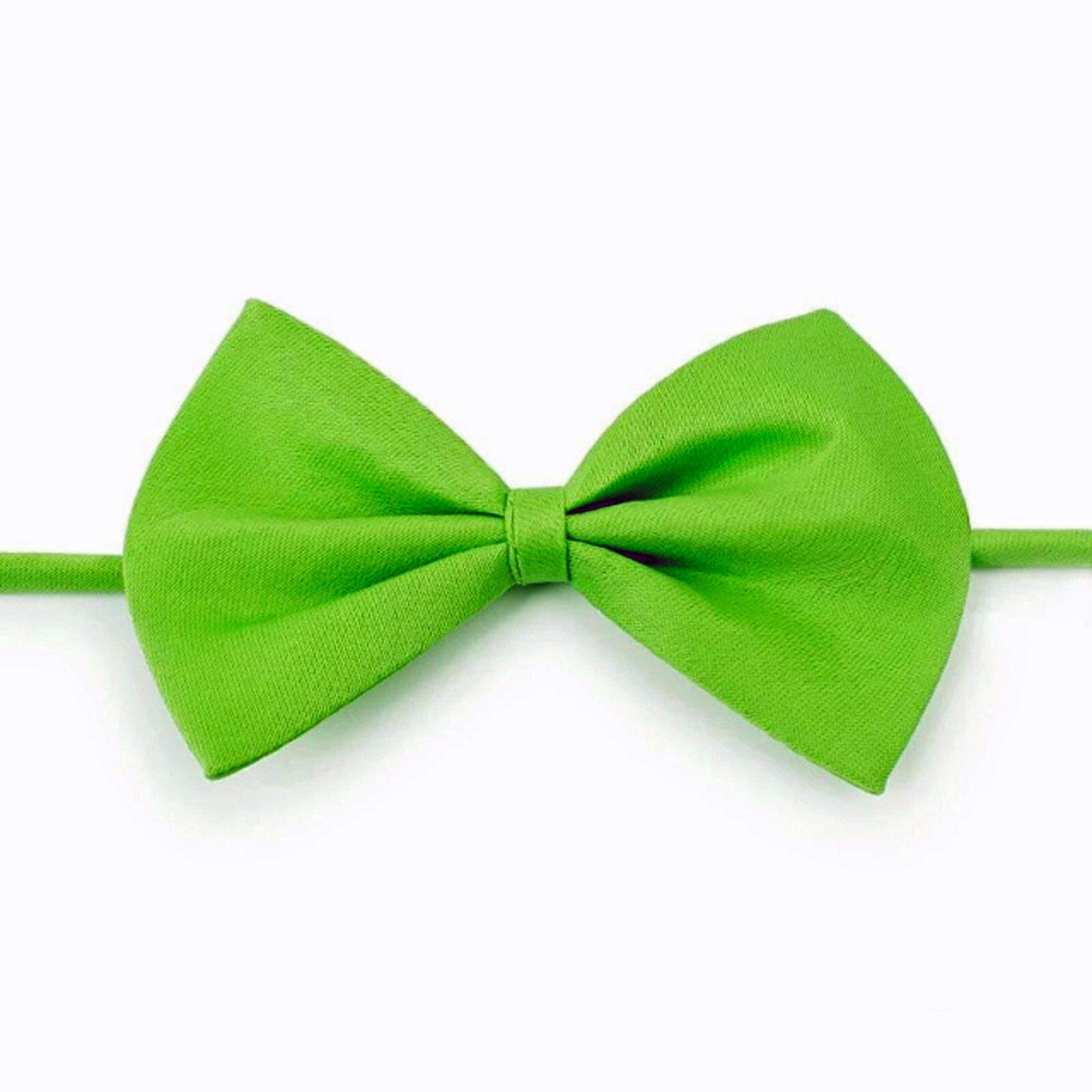 Dog Cat Puppy Tuxedo Bow Tie | Small Soft Adjustable Bowtie for Pets | Fancy Dress Formal Wear | Stylish Necktie Collar | Perfect for Parties & Photoshoots (Luscious Lime)