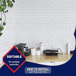 Art3dwallpanels 10-Sheet White Marble Design Peel