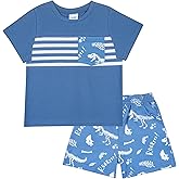 JiuBreeze Toddler Baby Boy Clothes Boys Summer Outfits T-shirt Dinosaur Boy Short Sleeve Set 18 Months-4T
