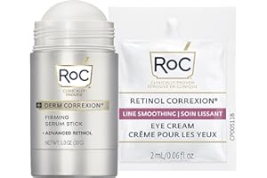 RoC Derm Correxion Retinol Firming Serum Stick with Antioxidants to Visibly Tighten and Firm Wrinkles and Laugh Lines 1.0 oz plus Retinol Eye Cream Packette