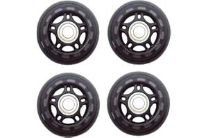 4 Pieces Inline Skate Wheels, 70mm Beginner Roller Blades Replacement Wheel with Pre-Installed Bearings