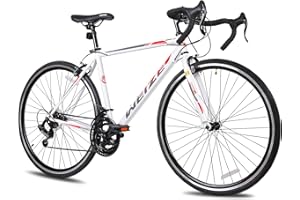 WEIZE Road Bike, 700C Wheel City Commuter Bicycle, 14 Speed Drop Bar, Racing Adult Bike with Caliper Brakes, High-Carbon Steel Hybrid Bikes, Urban Adult Bicycle for Men and Women(White)