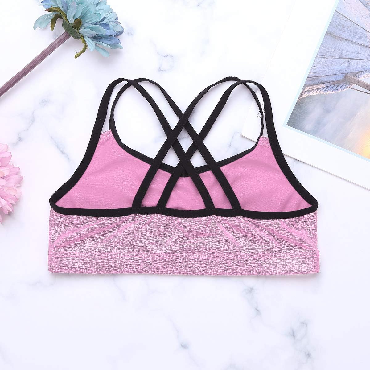 Canotte Sportive Per Bambine Con Reggiseno Integrato - Confezione Da 4 - Cotone Morbido - Foto 11