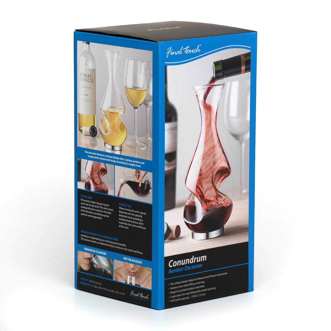 Conundrum Decanter Wine Aerator 2 Phase Aeration White Red Taste