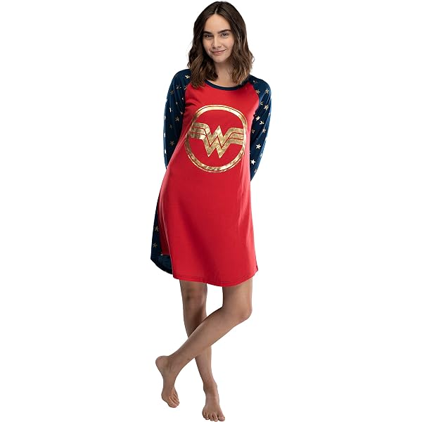dc comics ragazze Big Wonder Woman Logo Abito manica