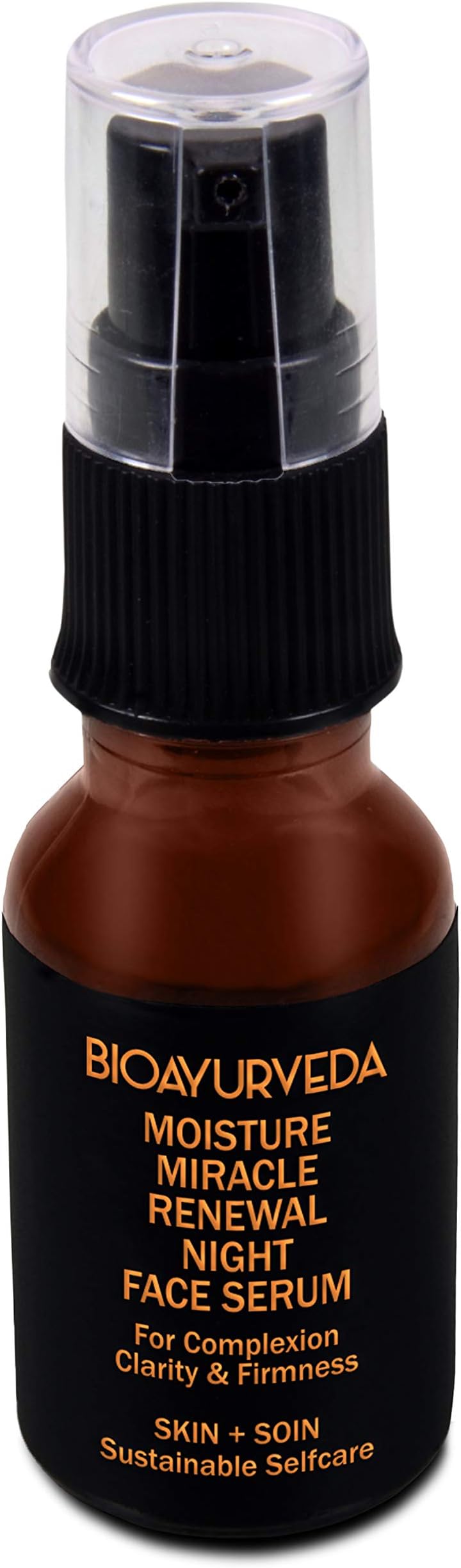 BIOAYURVEDA Moisture Miracle Night Face Serum – Vitamin C, E, Natural Apricot, Olive Oil – for Complexion Clarity & Hydration| Fights Redness, Dullness, Sagging, Fine Lines, Wrinkles (0.50 Fl Oz)