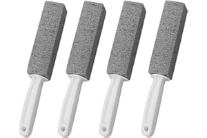 ANIANN 4 Pack Toilet Pumice Stone with Handle, Pumice Stone Toilet Bowl Cleaner Pumice Stone for Toilet Cleaning Pumice Stone Block to Remove Stains and Hard Water for Toilet Bathtub Pool Kitchen Sink