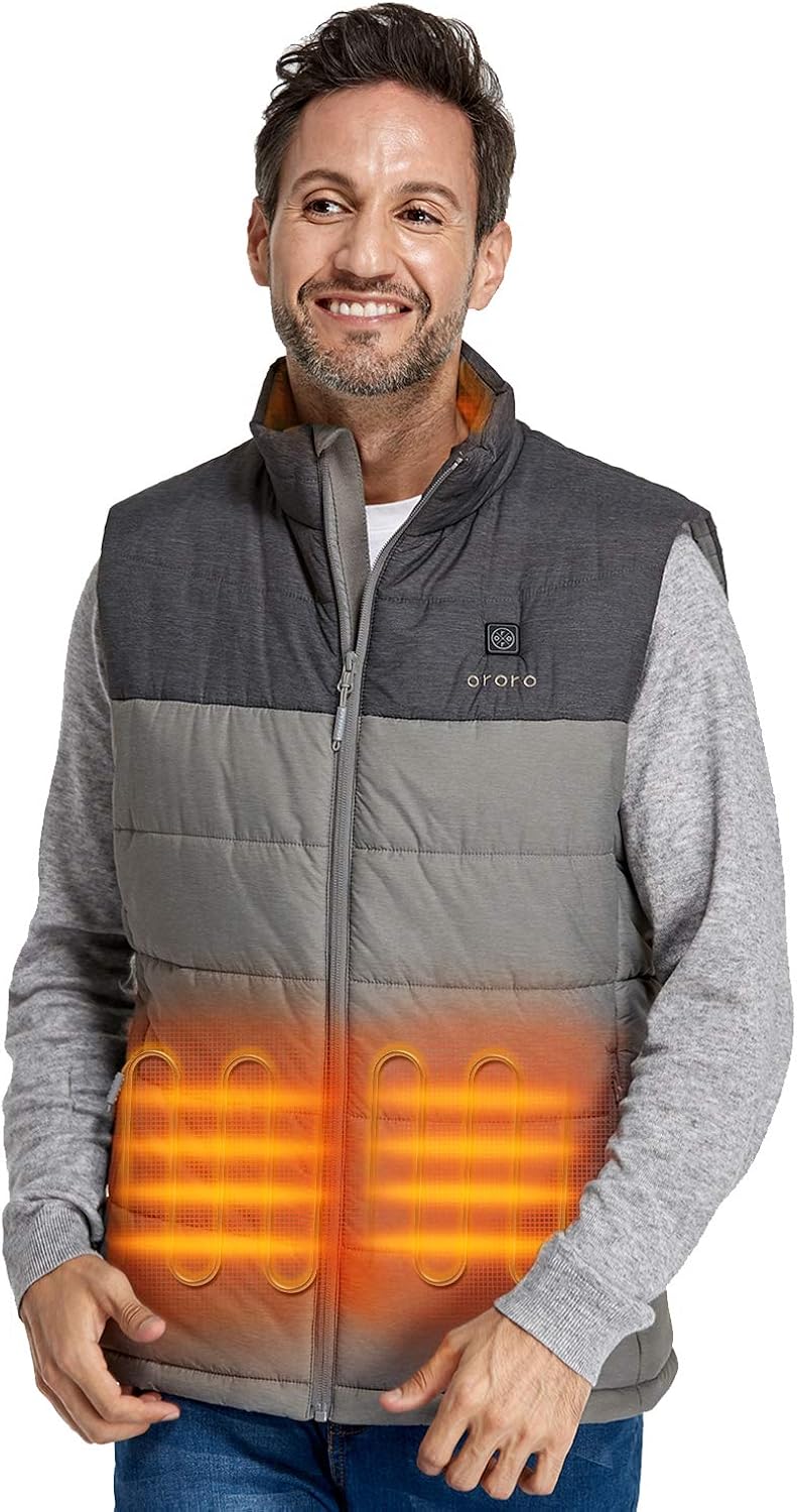 ORORO Men's Lightweight Heated Vest with Battery Pack at  Men’s Clothing store