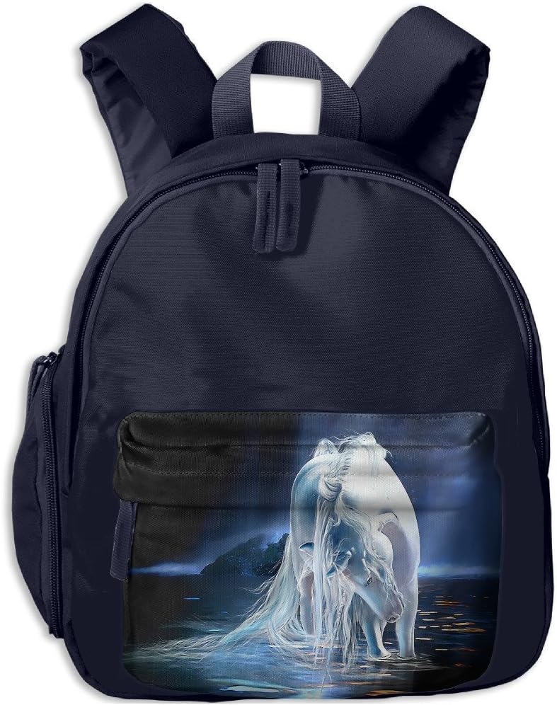 Unicorn Kid's Shoulder Backpack School Backpack For Teens Boys Girls Students Navy