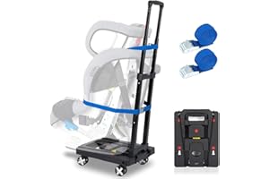 IBVIVIC Foding Hand Truck,Portable Luggage Cart,Dolly Cart with Wheels and Blue Straps,Transportation Luggage Carts for Offic