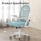 naspaluro Ergonomic Mesh Office Chair with Flip-Up Armrests Blue view 7