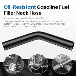 TKKEUEP Gasoline Fuel Filler Neck Hose With 4