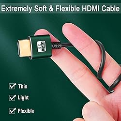 Thsucords Slim HDMI Cables 1FT 5Pack, Ultra Soft