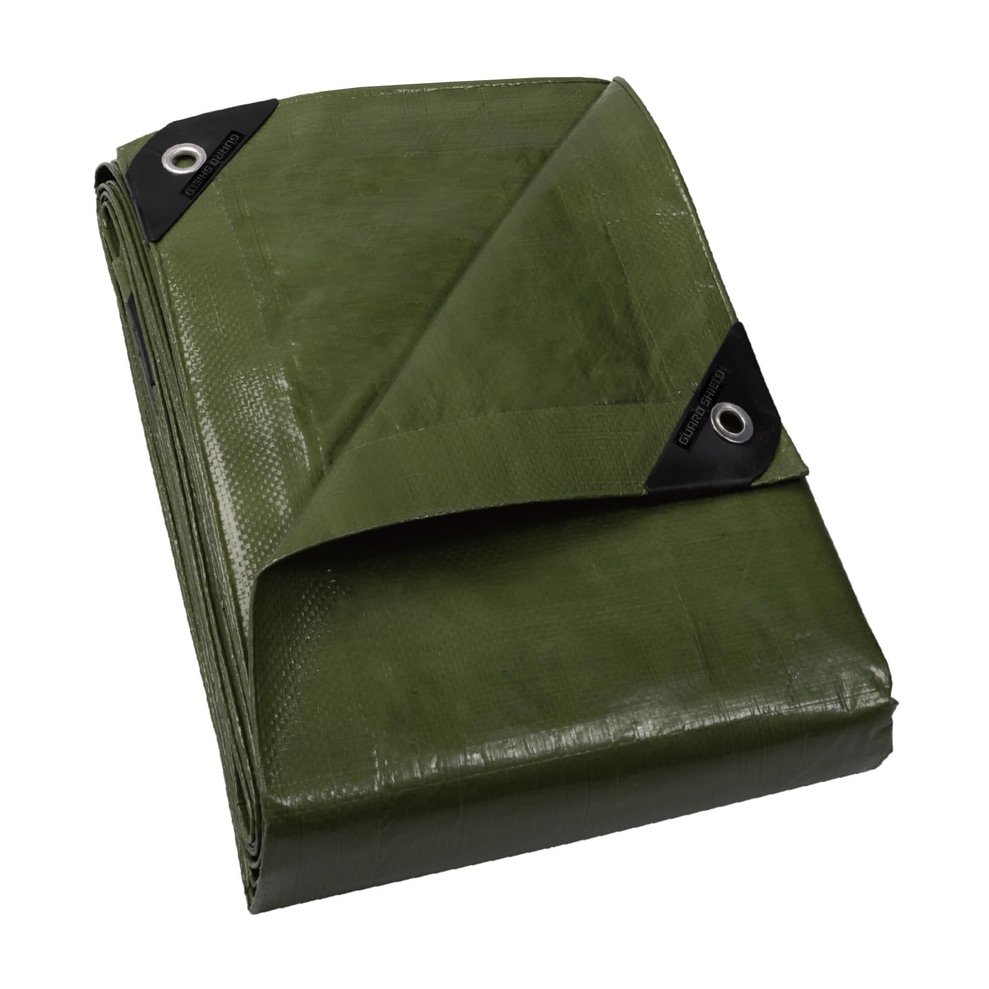 GUARD SHIELD Tarpaulin, Waterproof, 3 m x 3 m, Green, Polyester, 120 g/m², Protective, All-purpose