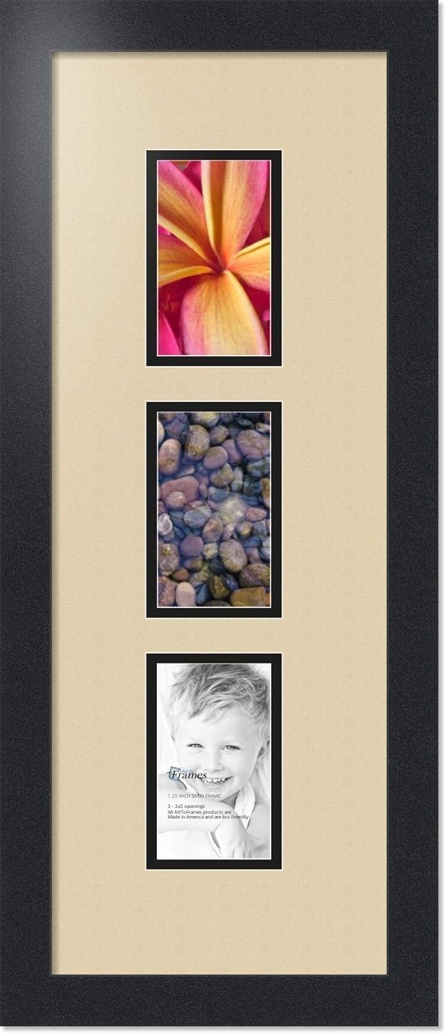 ArtToFrames Collage Photo Frame Double Mat with 3 3x5