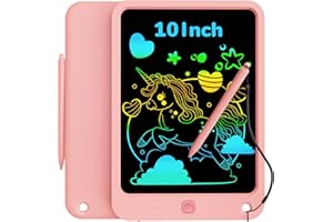 KOKODI LCD Writing Tablet for Kids, 10 Inch Colorful Drawing Tablet, Educational Learning Kids Toys for Age 3-12 Years Old, Toddler Doodle Board, School Supplies for Girls, Birthday Gifts 5-7