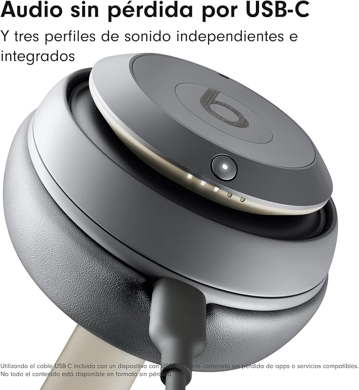 Studio Pro - Auscultadores Bluetooth sem fios com cancelamento de ruído - Áudio espacial personalizado, compatibilidade Apple e Android - Cinzento Areia