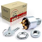 Roykaw Golf Cart Ignition Switch and Key Starter Switch for EZGO 1981-up Gas/Electric (with Lights) 4-Prong OEM #33639G01